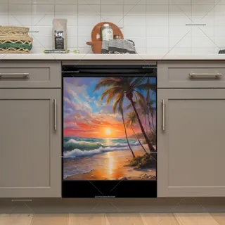 Preview of Tropical Sunset Beach magnet.