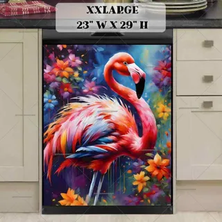 Preview of Colorful Flamingo magnet in XX Large size.