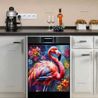 Preview of Colorful Flamingo magnet.