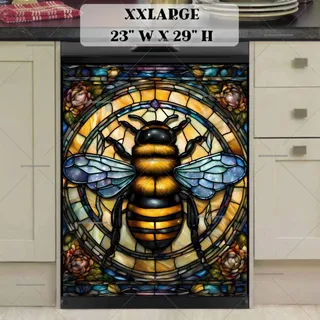 Preview of Stained Glass Honeybee magnet in XX Large size.