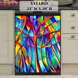 Preview of Stained Glass Abstract Pattern magnet in XX Large size.