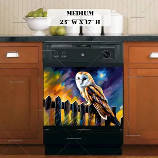 Preview of Beautiful Barn Owl at Night magnet in Medium size.