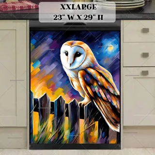 Preview of Beautiful Barn Owl at Night magnet in XX Large size.