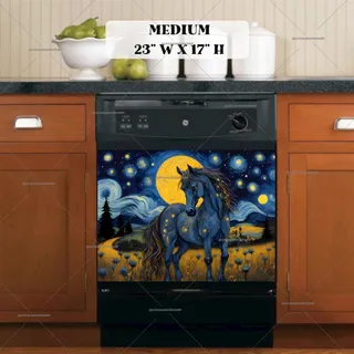 Preview of Starry Night Stallion magnet in Medium size.