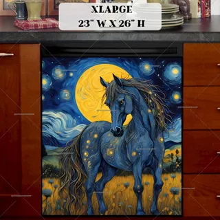 Preview of Starry Night Stallion magnet in Extra Large size.