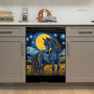 Preview of Starry Night Stallion magnet.