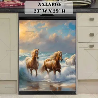 Preview of Horses Running through the Waves magnet in XX Large size.