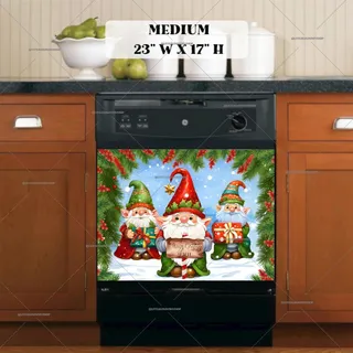 Preview of Cute Christmas Gnomes magnet in Medium size.