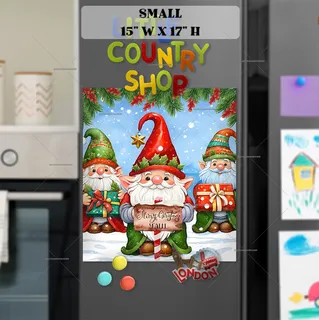 Preview of Cute Christmas Gnomes magnet in Small size.