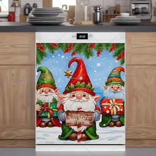 Preview of Cute Christmas Gnomes magnet.