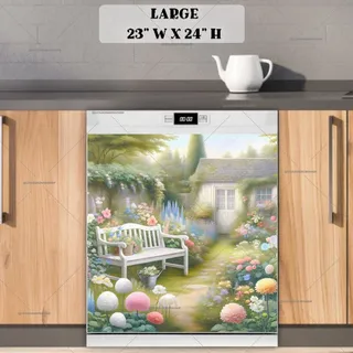 Preview of Cozy Farmhouse Flower Garden magnet in Large size.