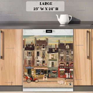 Preview of Rue de Paris by Michel Delacroix magnet in Large size.