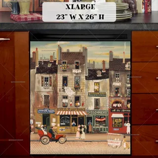 Preview of Rue de Paris by Michel Delacroix magnet in Extra Large size.