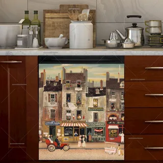 Preview of Rue de Paris by Michel Delacroix magnet.