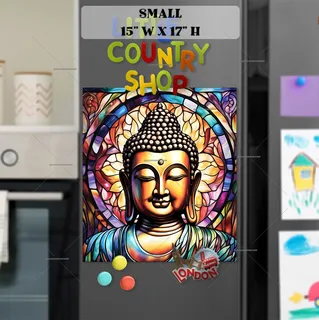 Preview of Stained Glass Buddha magnet in Small size.