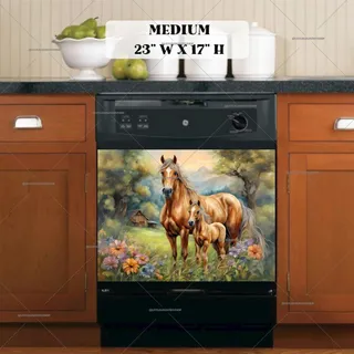 Preview of Mom and Baby Horse at the Farmhouse magnet in Medium size.