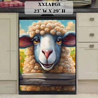 Preview of Adorable Smiling Sheep magnet in XX Large size.