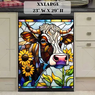 Preview of Country Cow with Sunflowers magnet in XX Large size.