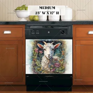 Preview of Baby Goat in the Flower Meadow magnet in Medium size.