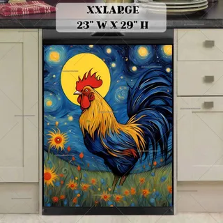 Preview of Starry Night Rooster magnet in XX Large size.