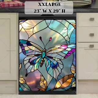 Preview of Pretty Stained Glass Butterfly magnet in XX Large size.