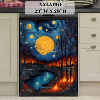 Preview of Starry Night and Burning Amber magnet in XX Large size.