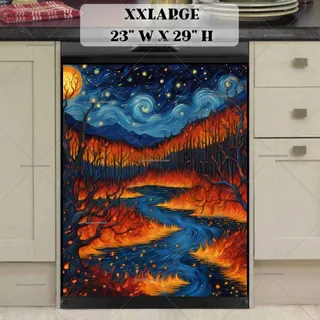 Preview of Starry Night and Autumn Forest magnet in XX Large size.