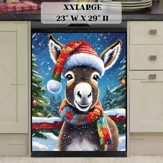 Preview of Cute Christmas Donkey magnet in XX Large size.