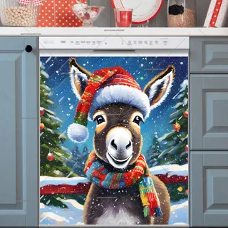 Preview of Cute Christmas Donkey magnet.