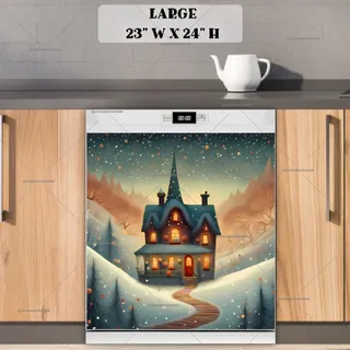 Preview of Prim Christmas Farmhouse magnet in Large size.