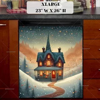 Preview of Prim Christmas Farmhouse magnet in Extra Large size.