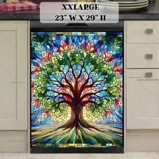 Preview of Stained Glass Blooming Tree magnet in XX Large size.