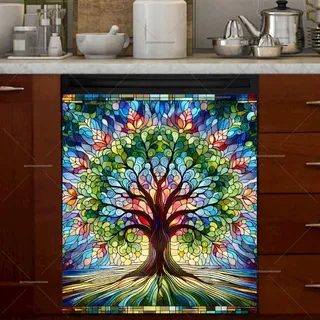 Preview of Stained Glass Blooming Tree magnet.