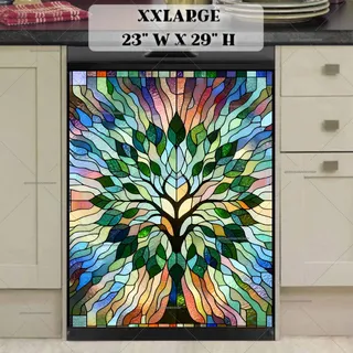 Preview of Stained Glass Tree in the Sunrise magnet in XX Large size.