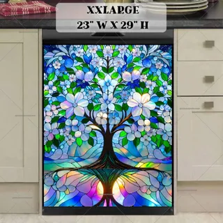 Preview of Stained Glass Spring Apple Tree magnet in XX Large size.