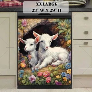 Preview of Two Cute Baby Goats magnet in XX Large size.