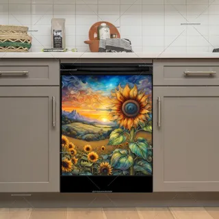 Preview of Blooming Sunset Sunflowers magnet.