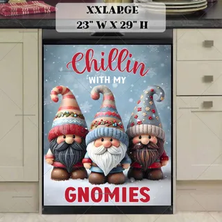 Preview of Three Cute Christmas Gnomes magnet in XX Large size.