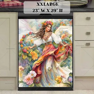 Preview of Pretty Folklore Dancer magnet in XX Large size.