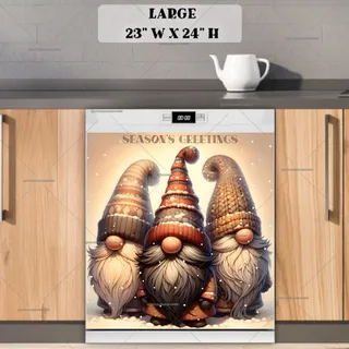 Preview of Scandinavian Christmas Gnomes magnet in Large size.