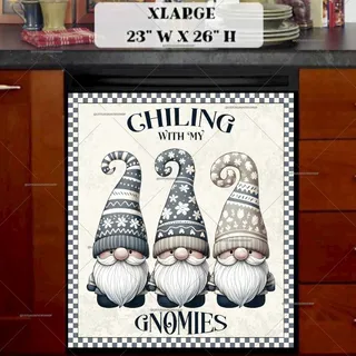 Preview of Grey Scandinavian Gnomes magnet in Extra Large size.