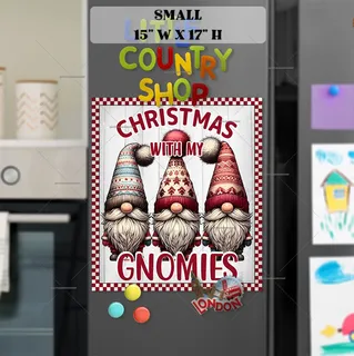 Preview of Cute Scandinavian Gnomes magnet in Small size.