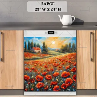 Preview of Tuscan Poppy Field magnet in Large size.