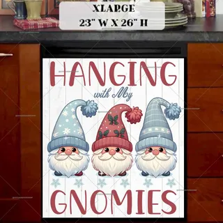 Preview of Three Little Christmas Gnomes magnet in Extra Large size.