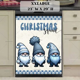 Preview of Three Blue Christmas Gnomes magnet in XX Large size.