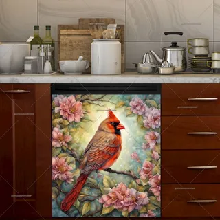 Preview of Pretty Cardinal on the Blooming Tree magnet.