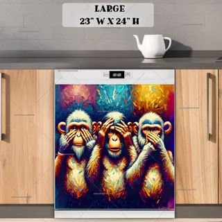 Preview of Three Wise Monkeys magnet in Large size.