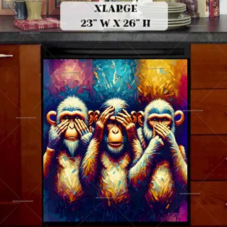 Preview of Three Wise Monkeys magnet in Extra Large size.