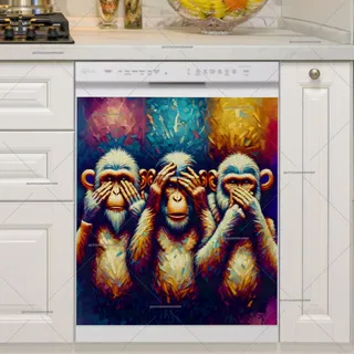 Preview of Three Wise Monkeys magnet.