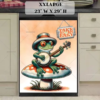 Preview of Cute Frog Playing Banjo magnet in XX Large size.